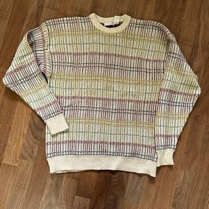 Vintage Claiborne Men’s Pullover Multicolor Silk/Cotton Sweater Size XL